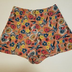 Highwaisted Floral Knit Shorts